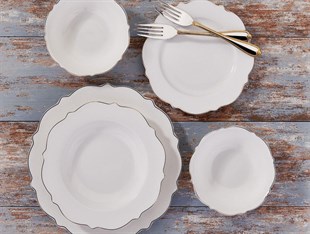 Korkmaz A8241 Eliza Collection 60 Parça Porselen Yemek Takımı 