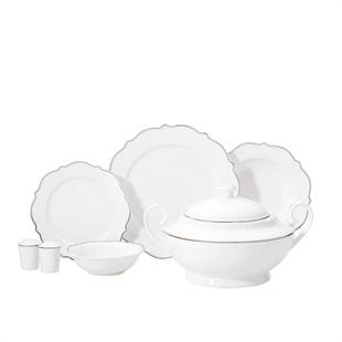 Korkmaz A8248 Eliza Collection 60 Parça Platin Yemek Takımı 