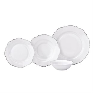 Korkmaz A8248 Eliza Collection 60 Parça Platin Yemek Takımı 