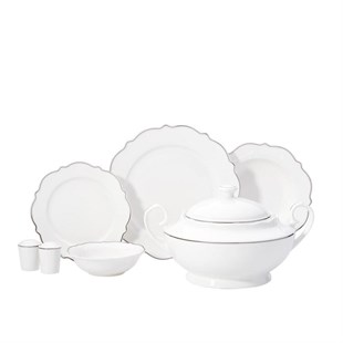 Korkmaz A8248 Eliza Collection 60 Parça Platin Yemek Takımı 