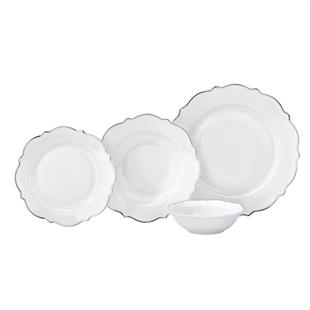 Korkmaz A8248 Eliza Collection 60 Parça Platin Yemek Takımı 
