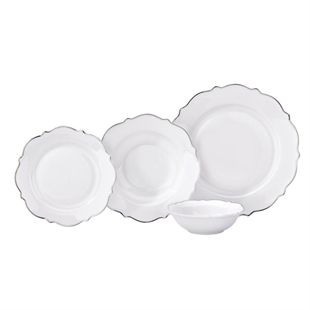 Korkmaz A8248 Eliza Collection 60 Parça Platin Yemek Takımı 