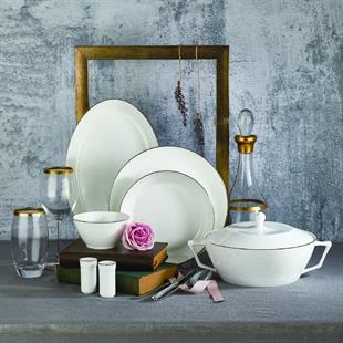 Korkmaz A8263 Lines Collection 58 Parça Yuvarlak Yemek Takımı 