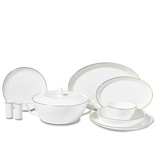 Korkmaz A8263 Lines Collection 58 Parça Yuvarlak Yemek Takımı 
