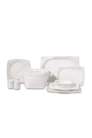 Korkmaz A8430 Bone Selection 60 Parça Kare Yemek Takımı 