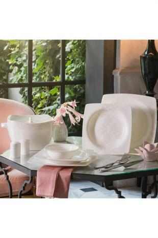 Korkmaz A8430 Bone Selection 60 Parça Kare Yemek Takımı 