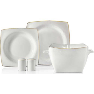 Korkmaz A8433 Bone Selection 60 Parça Kare Yemek Takımı 