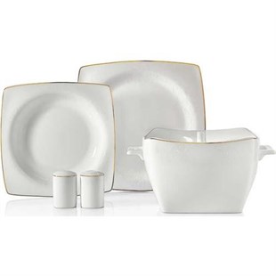 Korkmaz A8433 Bone Selection 60 Parça Kare Yemek Takımı 