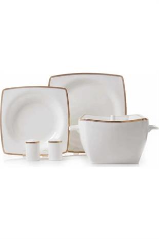 Korkmaz A8438 Bone Selection 60 Parça Kare Yemek Takımı 