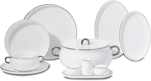 Korkmaz A8547 Aşiyan Collection 58 Parça Yuvarlak Yemek Takımı 