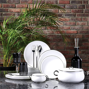 Korkmaz A8547 Aşiyan Collection 58 Parça Yuvarlak Yemek Takımı 