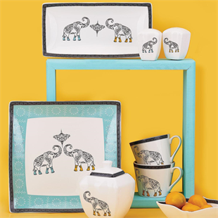 Korkmaz A8584 Link Collection 28 Parça Kare Kahvaltı Takımı 