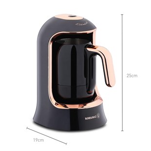 Korkmaz A860-09 Kahvekolik Deluxe Kahve Makinesi Siyah/Rosagold 