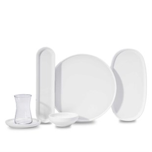 Korkmaz A8700-1 Luna Collection 25 Parça Porselen Kahvaltı Takımı 
