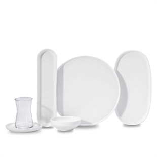 Korkmaz A8700-1 Luna Collection 25 Parça Porselen Kahvaltı Takımı 