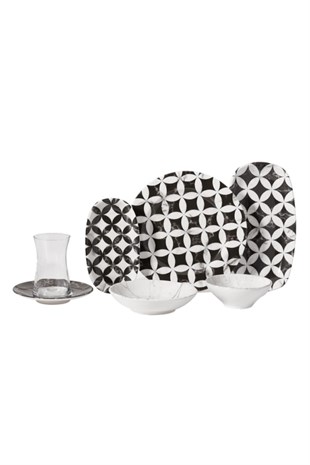 Korkmaz A8744 Doğa Collection 26 Parça Porselen Kahvaltı Takımı 