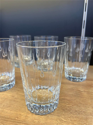 Kristal Mum Işığı 6lı Su Bardağı 