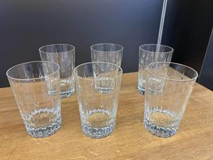 Kristal Mum Işığı 6lı Su Bardağı 