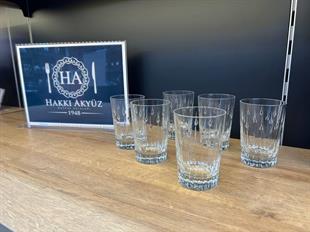 Kristal Mum Işığı 6lı Su Bardağı 