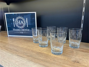 Kristal Mum Işığı 6lı Su Bardağı 