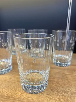 Kristal Mum Işığı 6lı Su Bardağı 