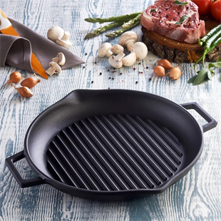 Lava Demir Döküm Yuvarlak Izgara Grill Tava 30 Cm Eco Gt 30 T5 