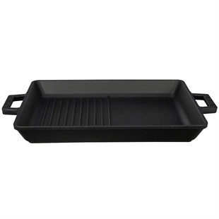 Lava Izgara Grill Demir Döküm Tava Hibrit 26x32 Metal Kulplu LV ECO GT 2632 T4 