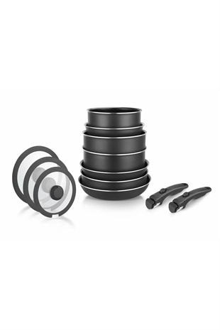 Leggno AIO2252SET12 All In One Titanium 12 Parça Tencere Tava Set 