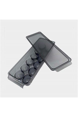 Leggno PTC6060EGG12 Kapaklı Yumurta Saklama Kabı 12li Şeffaf Gri 