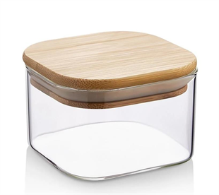 Mien 4lü Bambu Kapaklı Borosilikat CamKahvaltılık M0002 