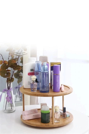 Mien Bambu 2 Katlı Döner Sunumluk Mien-426 