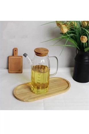 Mien Bambu Kapaklı Yağdanlık 1 Litre Mien-774 