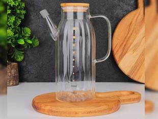 Mien Bambu Kapaklı Yağdanlık 1 Litre Mien-774 