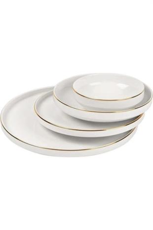 Mikasa Moor Gold Modern Altın 24 Parça Yemek Takımı Seti 