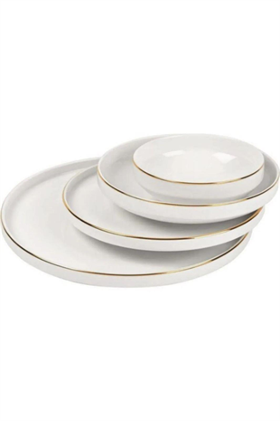 Mikasa Moor Gold Modern Altın 24 Parça Yemek Takımı Seti 