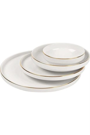 Mikasa Moor Gold Modern Altın 24 Parça Yemek Takımı Seti 