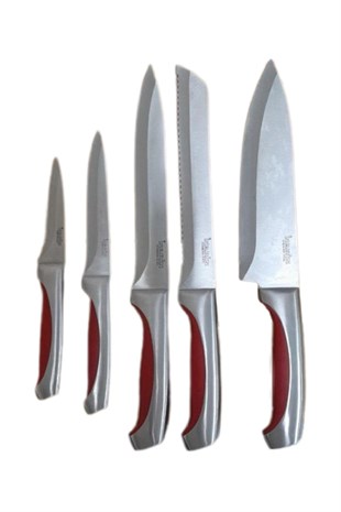 Narin 6 Parça Çelik Standlı Bıçak Seti 