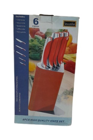 Narin 6 Parça Çelik Standlı Bıçak Seti 