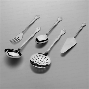 Nehir Lalezar Sade 5 Parça Çelik Servis Takımı 