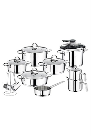 Oms 18 Parça Silindir Seti Ezme Çelik Kulp 