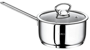 Oms 2008-T Mini Basık Tek Kulp Sos Tencere 12x5 Cm 0,50 Litre 