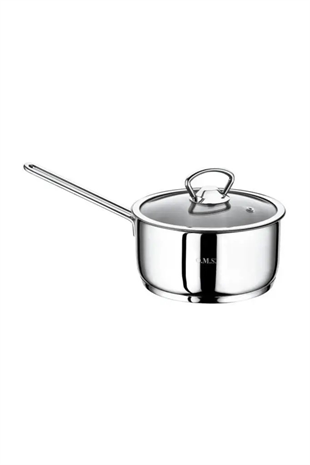 Oms 2008-T Mini Basık Tek Kulp Sos Tencere 12x5 Cm 0,50 Litre 