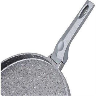 Oms 3291 Metal Kapaklı 36 Cm Balık Gözleme Bazlama Tavası Gri 