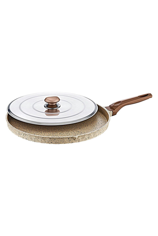 OMS 3293 Granit Döküm Hamsi ve Balık Tavası 34 Cm Bej 