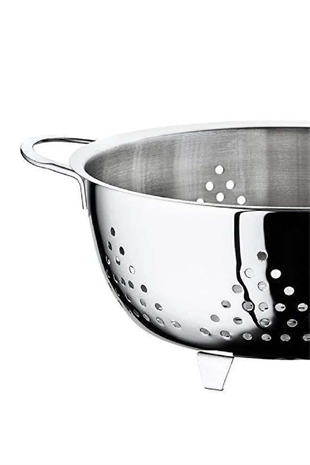 Oms 6081 Ayaklı Çelik Makarna Süzgeç 24 Cm 