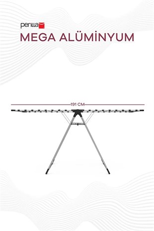 Perilla Mega Alüminyum Katlanır Çamaşır Kurutmalık 17.5 Metre 