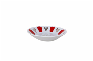 Porland Kahveci Kırmızı Yaldız Porselen Çay Tabağı 11 Cm 