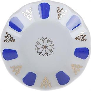 Porland Mavi Yaldız Kahveci Porselen Çay Tabağı 11 Cm 