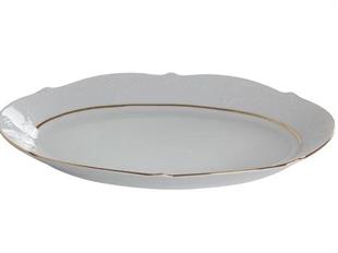 Porland Queen Altın Yaldız Kayık Tabak 24 Cm 