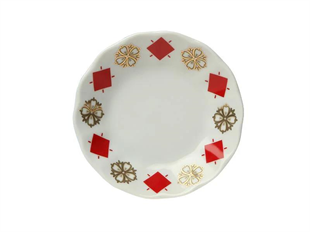 Porland Yonca Kırmızı Porselen Çay Tabağı 11 Cm 